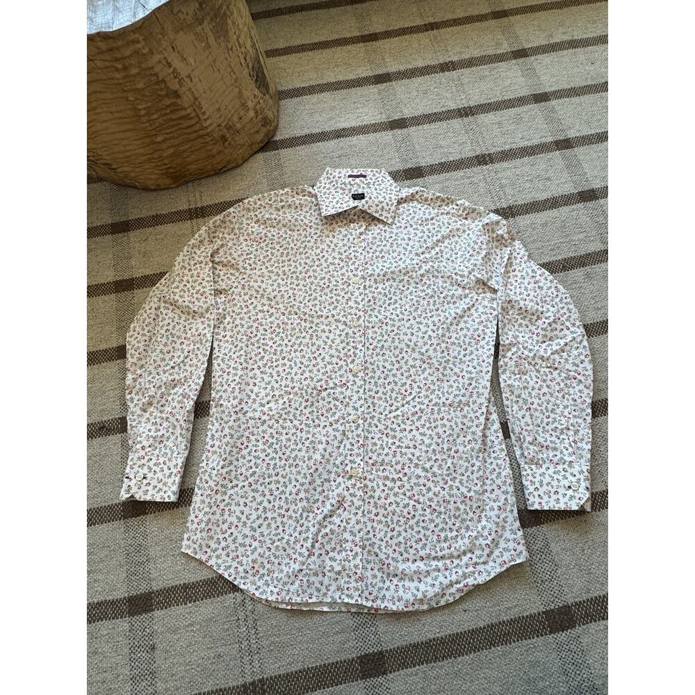Paul Smith Ditsy Floral Long Sleeve Button Up Shirt Men’s 16 41 Italy Large Pink - Picture 2 of 9